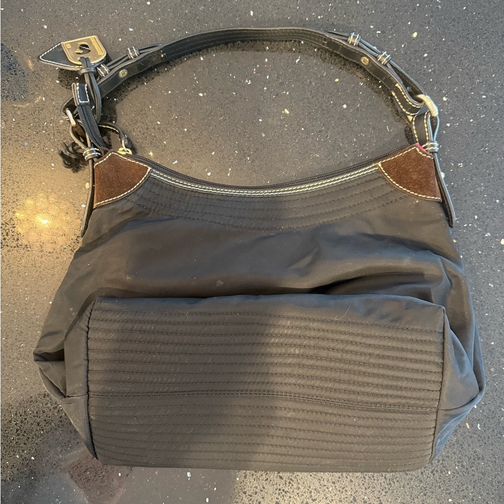 Dooney & Bourke Black and Brown Shoulder Bag - Picture 2 of 4